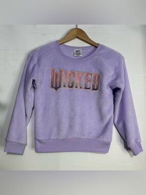 5 for‎ $25🔥Wicked Purple Sherpa Pullover Sweatshirt Girls Medium (7-8)